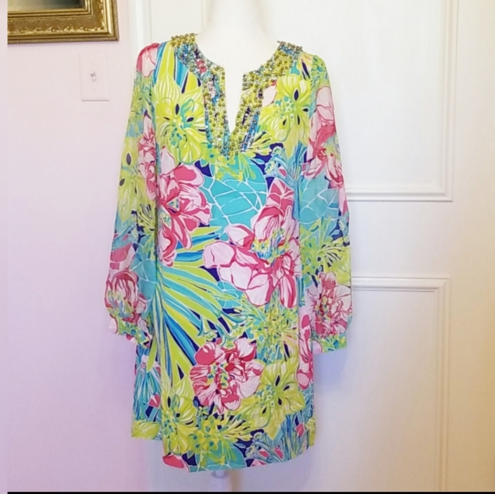 LILLY PULITZER silk floral dress
